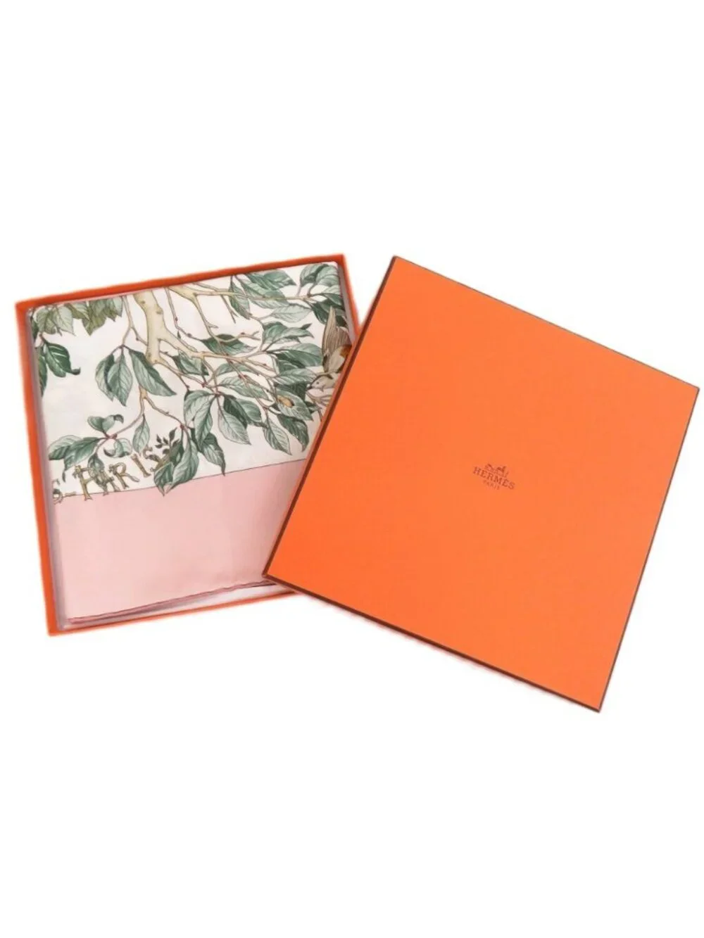 Hermes Carre 90 Au Cœur Des Bois in the Depths of the Forest Silk Pink Scarf
